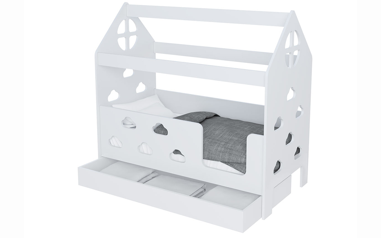 фото: Детская Кровать Alitte Abillion Wood side Willy Домик 80x160 см